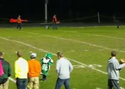 Sportsmanship win. 8 year old kid with Down syndrome scores