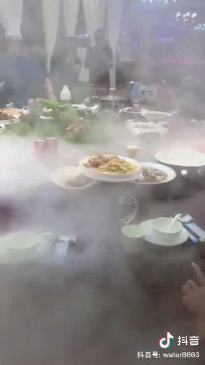 Foggy banquet like in Journey to the West