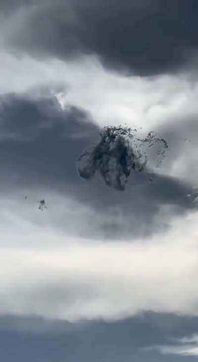 This unusual cloud over Australia is formed when rain evaporates below a parent storm, moisture is in the air leading to a secondary cloud formation. Called a scud cloud and is darkened by its position relative to the sun. Credit: Jon Wood Tik/Tok via Sci