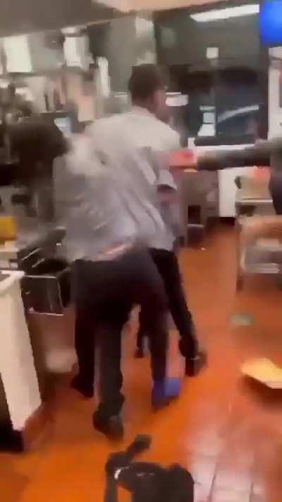 Girl gets used as a mop at McDonalds