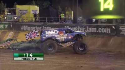 First ever Monster truck front flip