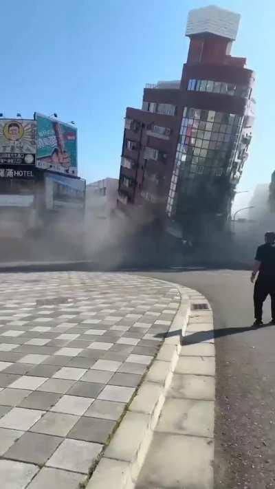 Multiple buildings collapse after quake hits eastern Taiwan