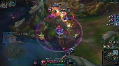 Fiddle + Neeko ult 5 man game changing ult and win the game with 0 inhibs