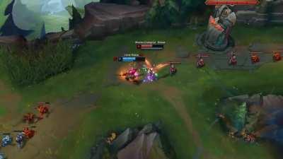 getting a solo kill and first blood on yasuo lv1