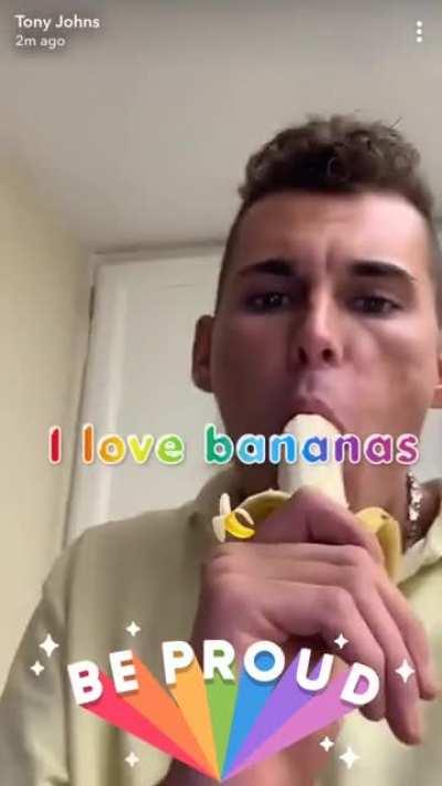 Tony is loving the bananas