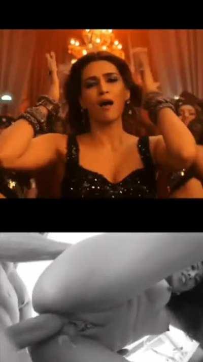 Kriti Sanon.. Emerging Dick Raiser these days... With perfect Boobs and tight little fuckable Ass and Creamy Body.. Making her squirt must feel heavenly while looking at her randi face.. watching them boobies jiggle wild when you're fucking her ferociousl