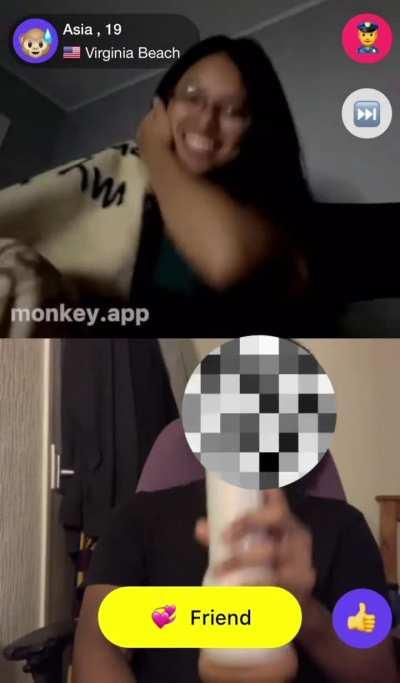 Asian Girl Geeked (Monkey App)