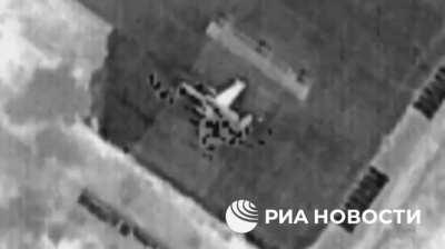 RU POV - Destruction of a Ukrainian Su-25 aircraft at the Dolgintsevo Airfield (Krivoy Rog), Dnepropetrovsk Region 47.9029289, 33.5265230