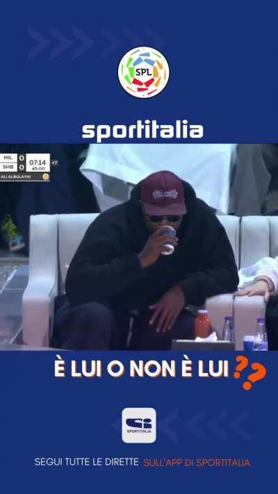 A chanell broadcasting football in italy confused a black man in the crowd with Ye