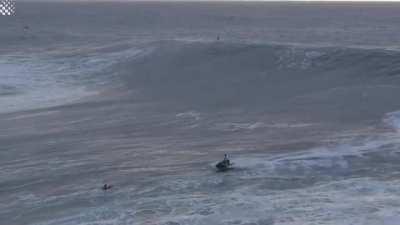 Jet Skier Saves Surfer From A Monster Wave