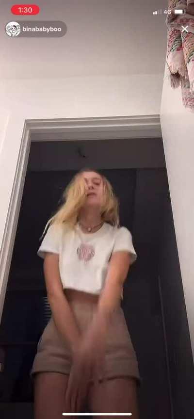 Clip of Bina slipping both nips