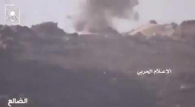 Destruction of a T-34 Yemeni Armed Forces by an ATGM of the Yemeni Houthis