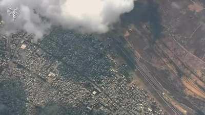 IDF footage of airstrikes in the Gaza Strip over the past day (10/15/23).