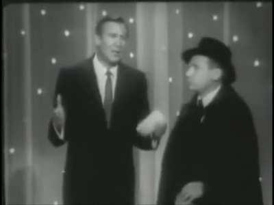 Carl Reiner and Mel Brooks in a 1966 televisied version of their comedy sketch 