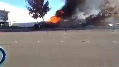 Paul Walker's Car in Fiery Wreck