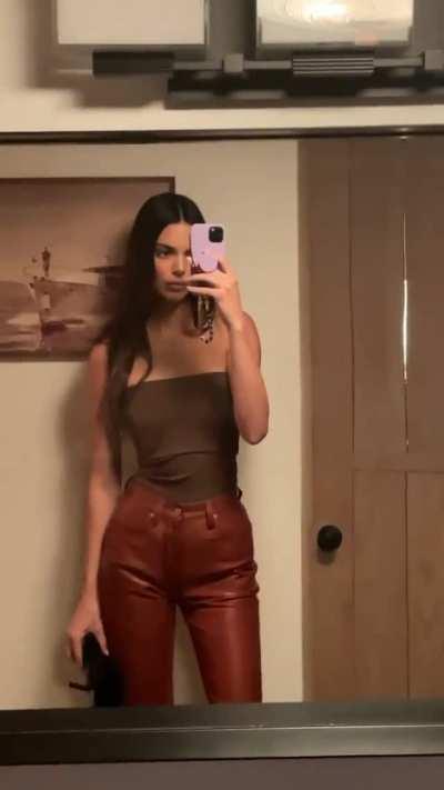 Tube top and leather pants