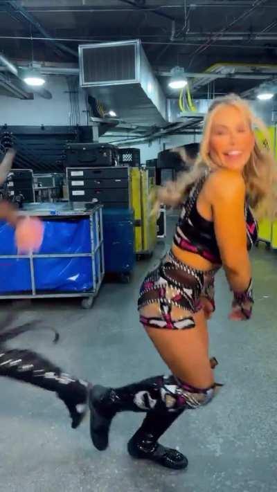 Backstage of Raw with Nattie