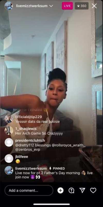 Mizztwerksum Fathers Day IG Live 👏🏽