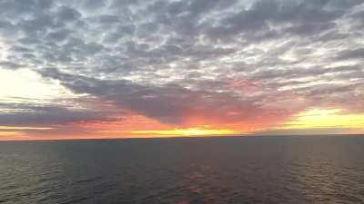 Baltic Sea Sunset taken from my cruise ship balcony GoPro timelapse 7/30