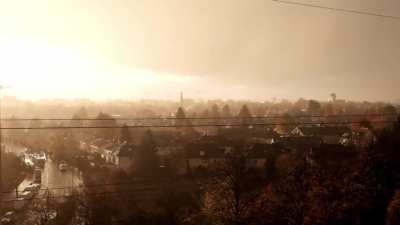 Rain at golden hour, Munich, Germany