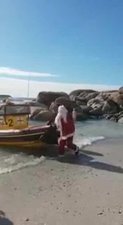 Santa arriving for 2020 Christmas.