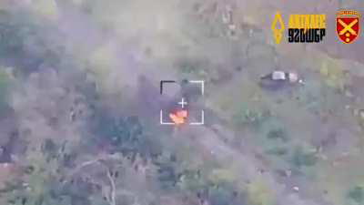 Ukrainian drones and artillery repells a Russian attack in Kharkiv Oblast. August 2024