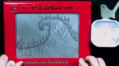 I tried to make this 3000 year heat wave with my Etch a Sketch. I hope it's radical enough.