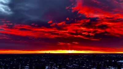 Timelapse of yesterday’s spectacular sunrise