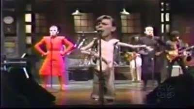 Goofy performance of “Boys Keep Swinging” on SNL, 1979.