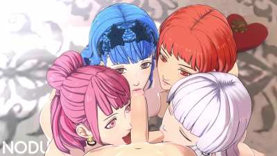 Hilda, Lysithea , Leonie and Marianne celebrate Valentine's day (Nodu)