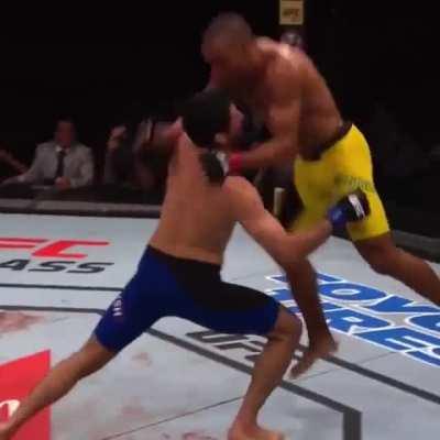 The time Edson Barboza decapitated Beneil Dariush after making a read on how he kept shooting after throwing a jab