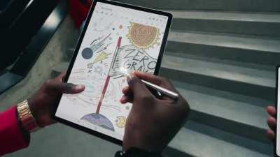 Write. Draw. Click. Tap. Also: spin. The spinning is important. With Galaxy Tab S7 FE and included S Pen, you can take notes, doodle ideas or just show off your mad fidget-spinning skills wherever your day takes you.