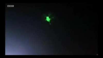 Egyptian protesters light up military helicopters with thousands of laser pens