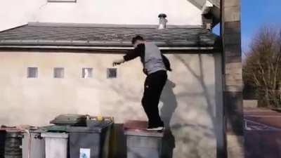 Guy Doing Parkour.............