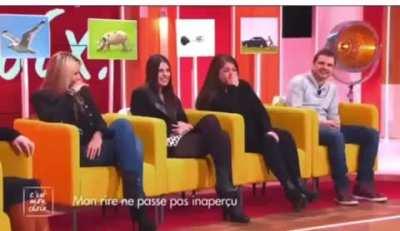 A french TV show invited guests onto a panel, all of whom had an unusual laugh type