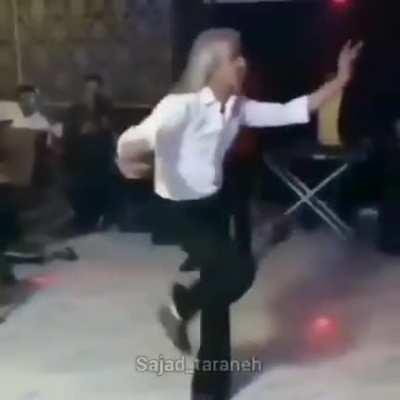 This man's dance at an Iranian wedding