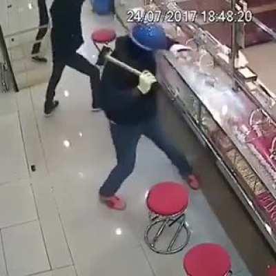 Trying to rob a jewelry store. WCGW?