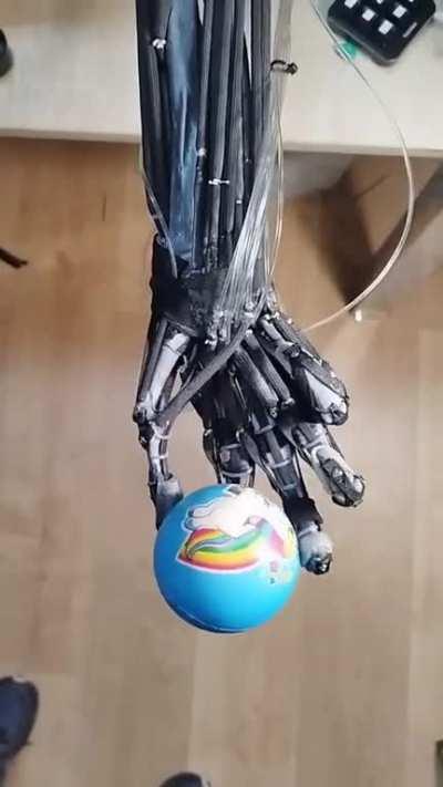Clone Robotics - Hand V19 manipulating a ball