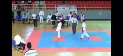 Armenian contestant punches Azerbaijani counterpart after losing in Karate championship held in Batumi