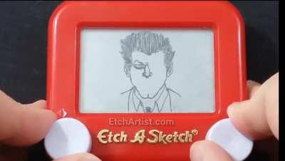 Batman: Arkham Origins Joker on an Etch A Sketch! (OC) 23 minute drawing.