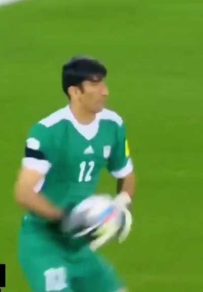 Guinness record of 61-meter hand throw by Iran's goalkeeper, Alireza Beiranvand. 