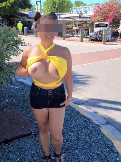 Desi Wife On A Busty Street Corner