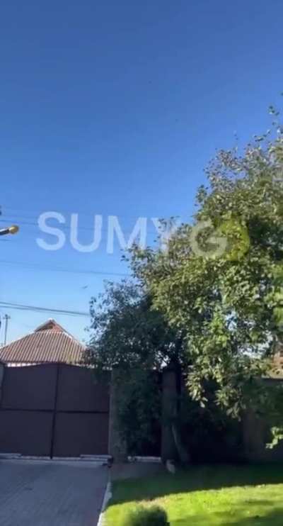 Shahed low over houses in Sumy region, Ukraine