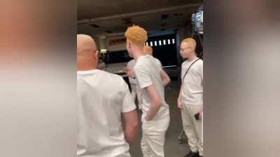 A gathering of black African albinos In France