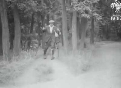 Roller skates in the 1920s.