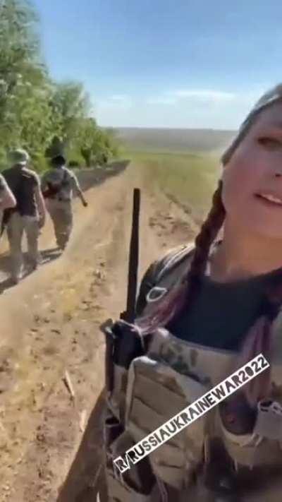 A crew of Ukrainian soldiers on the move recently in the south of Ukraine