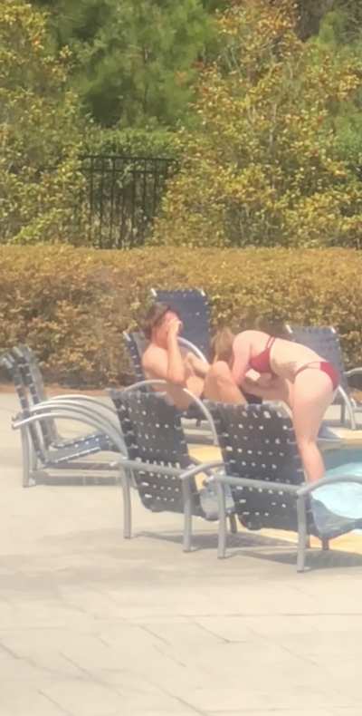 Caught by pool