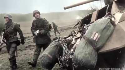 Colorized German combat footage from WW2