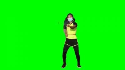 Aerobics Coup Dance Girl