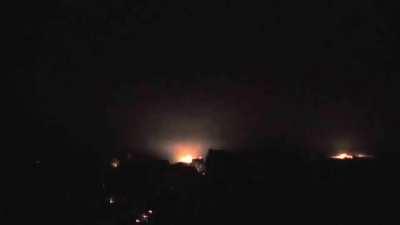 Alleged Russain BM-21 Grad strike hits the outskirts of contested Luhansk - February 12, 2015